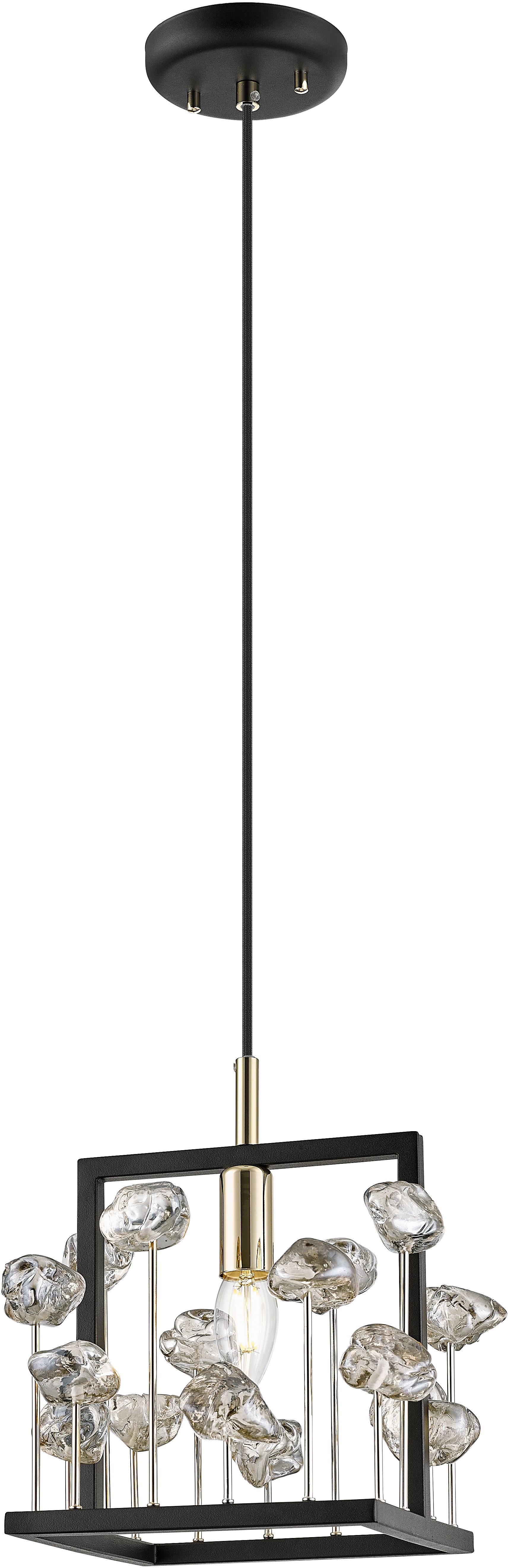 Zuma Line Caroline Pendelleuchte 1x40 W schwarz-transparent-gold P0541-01B-SDAC