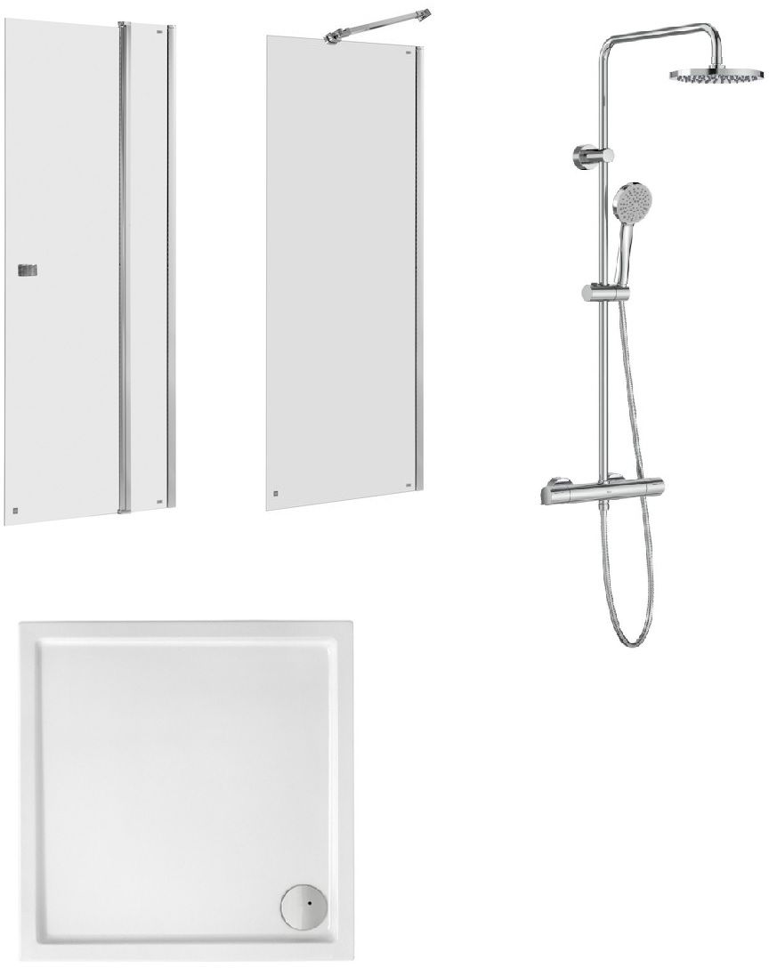 Set Duschset Roca Victoria A5A9F18C00, Duschtüren Roca Capital AM4608012M, AM4408012M, A276254000