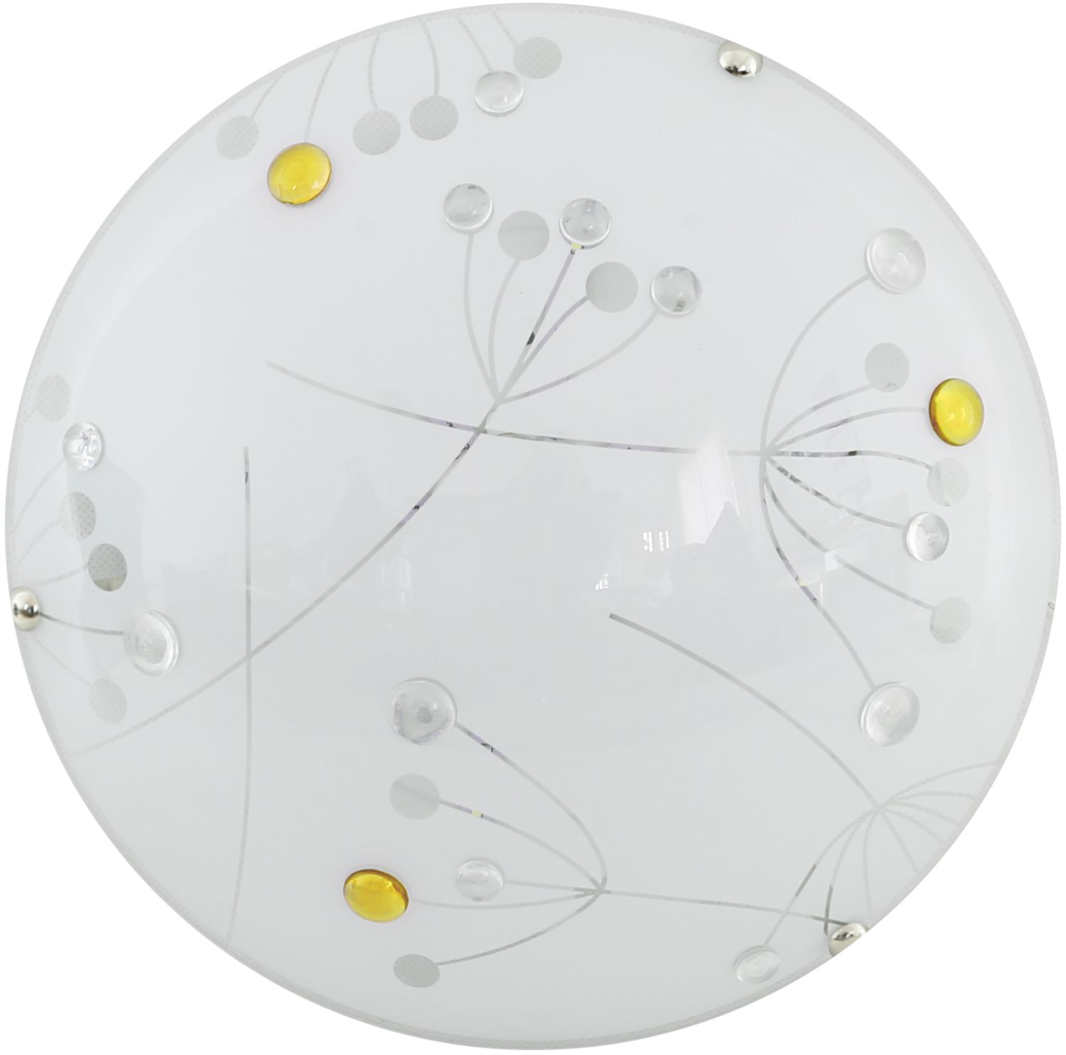 Candellux Floral Decke 1x10 W weiß-bernstein 13-49766