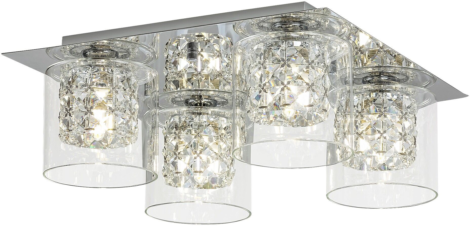 Rabalux Duchess Deckenlampe 4x40 W chrom-transparent 3115