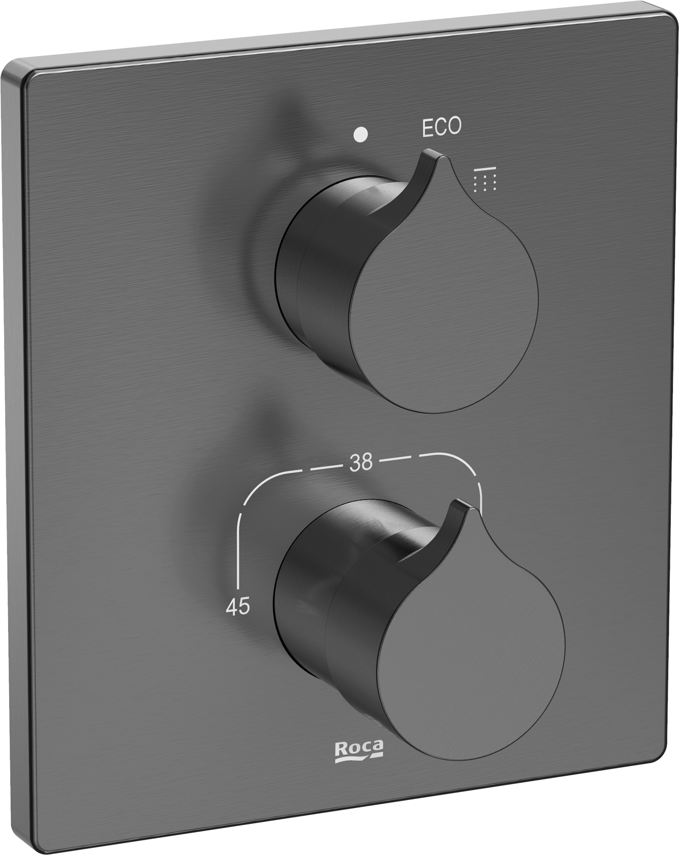 Roca Insignia Duschbatterie Unterputz mit Thermostat schwarz A5A2C3ANM0