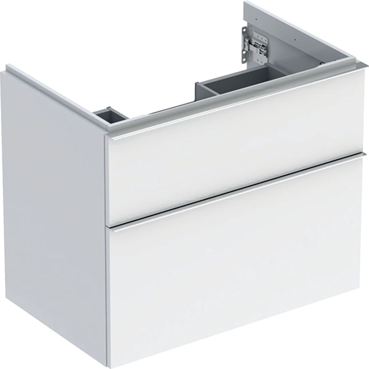 Geberit iCon Kabinett 74x47.6x61.5 cm Unterschrank hängend weiß-chrom 502.304.01.2