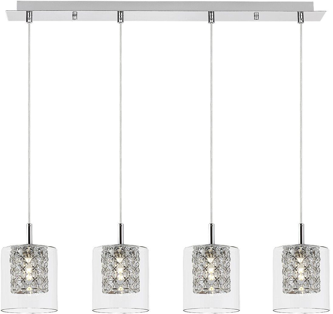 Rabalux Duchess Pendelleuchte 4x40 W chrom-transparent 3116