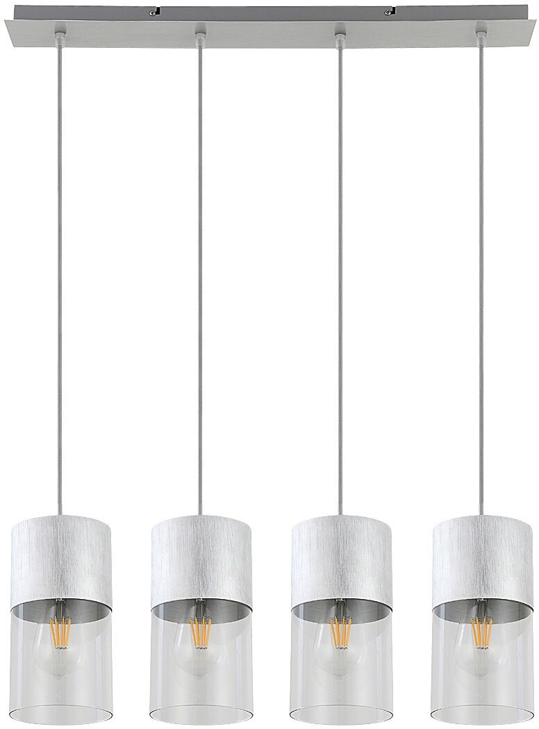 Rabalux Zelkova Pendelleuchte 4x40 W transparent-aluminium 3156
