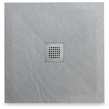 Balneo Stone Tray Quadratische Duschwanne 90x90 cm grau STFLG909025