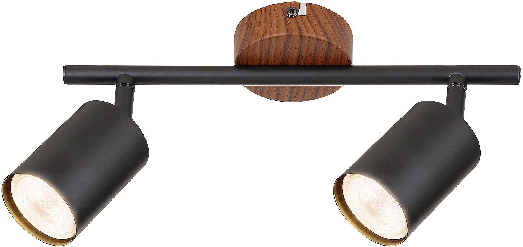 Rabalux Edmund Deckenlampe 2x25 W schwarz-holz 5296