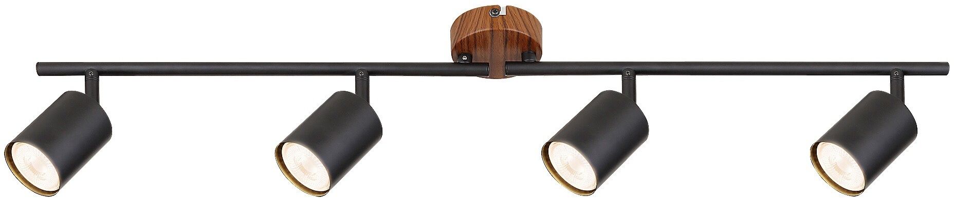 Rabalux Edmund Deckenlampe 4x25 W schwarz-holz 5298