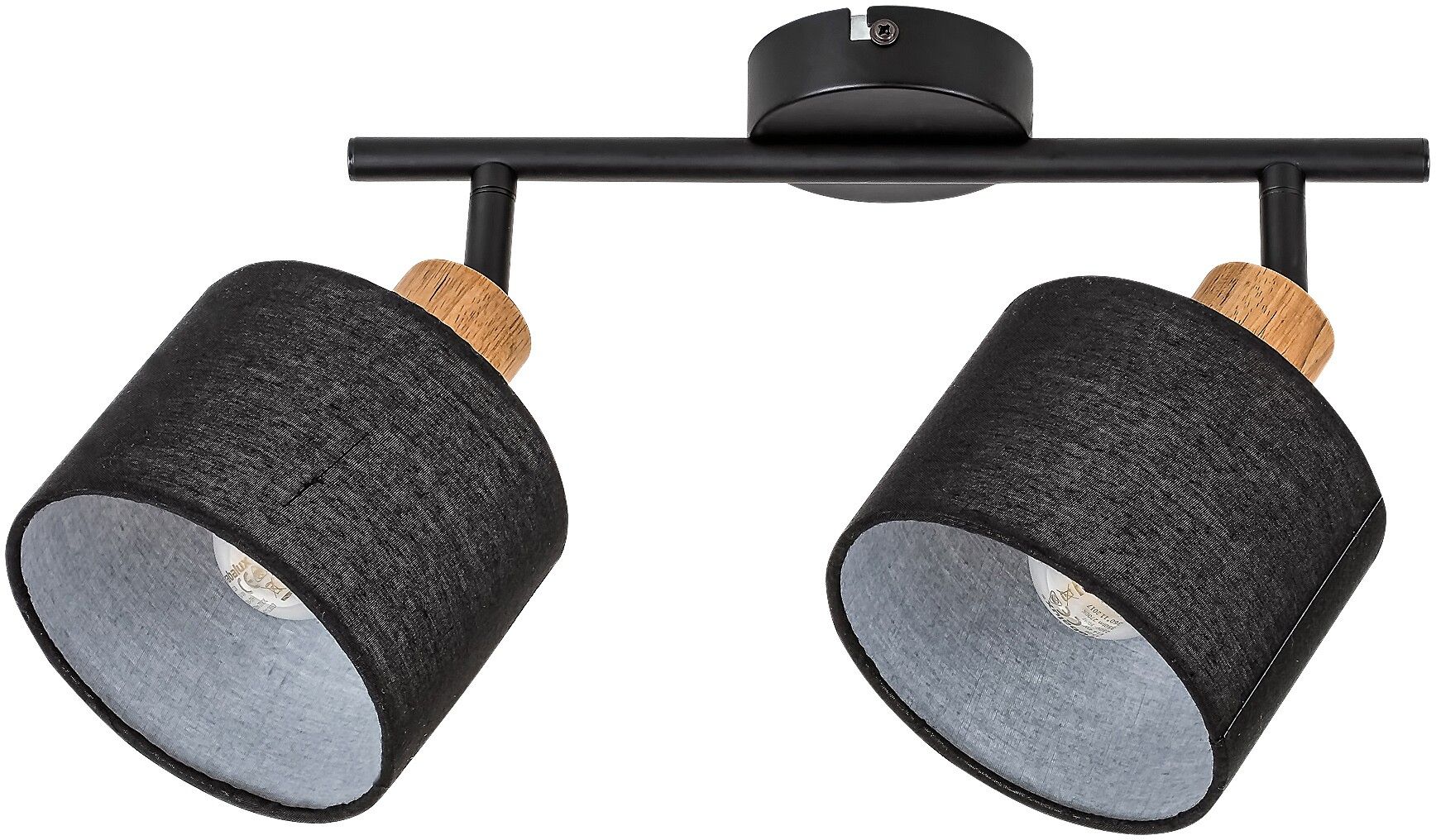 Rabalux Miguel Deckenlampe 2x40 W schwarz-holz 3245