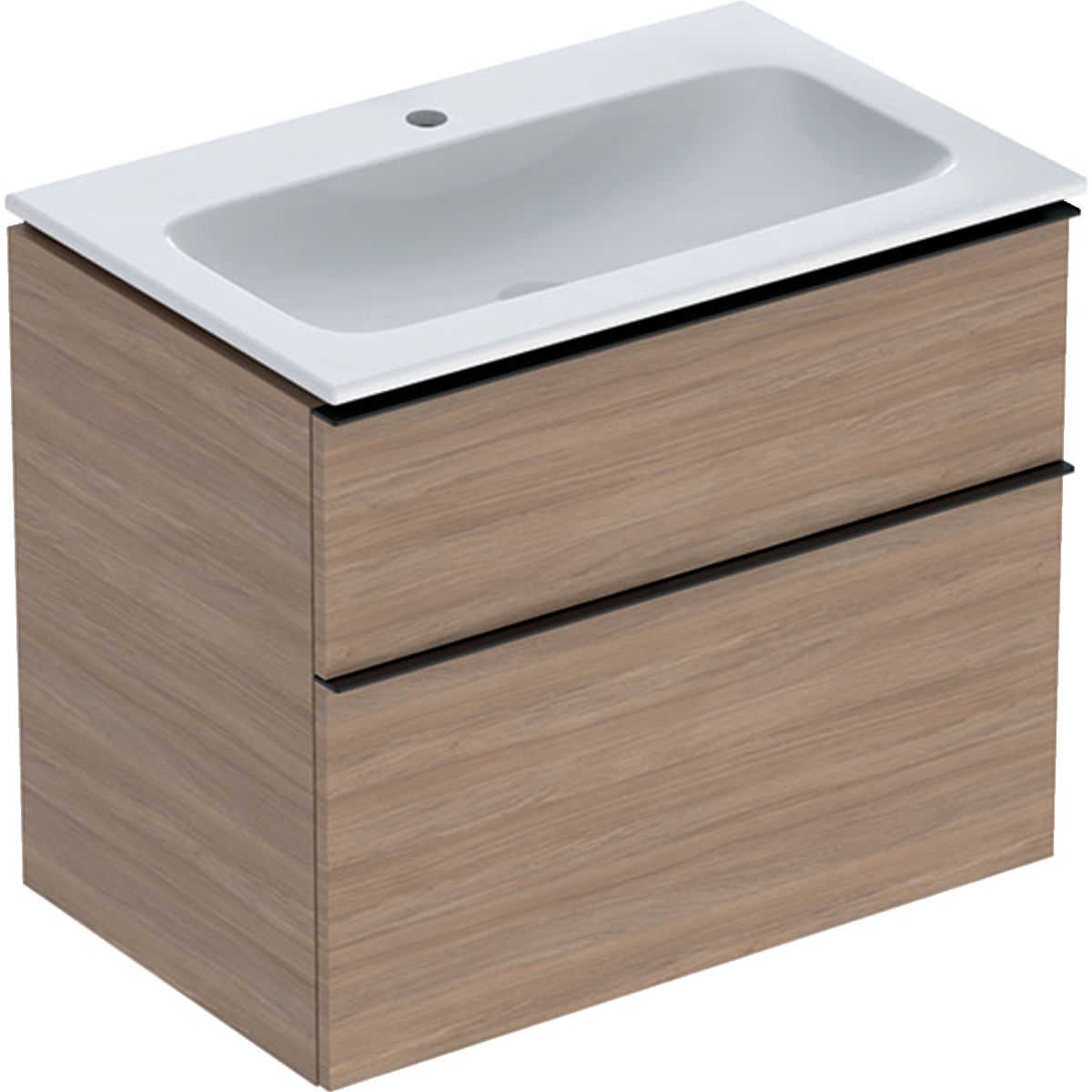 Geberit iCon Waschbecken mit Unterschrank 75 cm eiche 502.336.JH.1