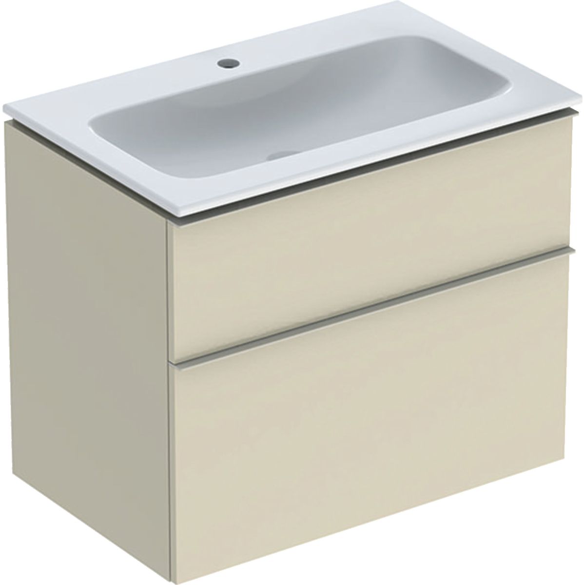 Geberit iCon Waschbecken mit Unterschrank 75 cm grau 502.336.JL.1