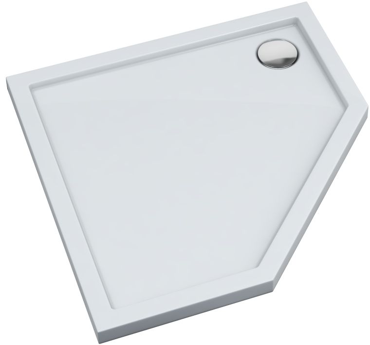 Schedpol Corrina New Fünfeckige Duschwanne 90x90 cm weiß 3.4398