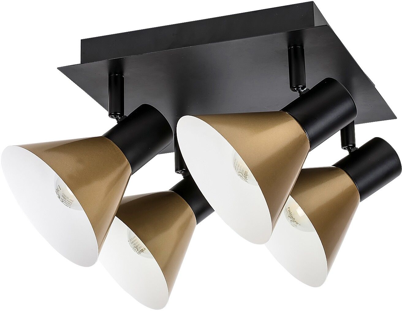 Rabalux Alvaro Deckenlampe 4x40 W schwarz-gold 3159