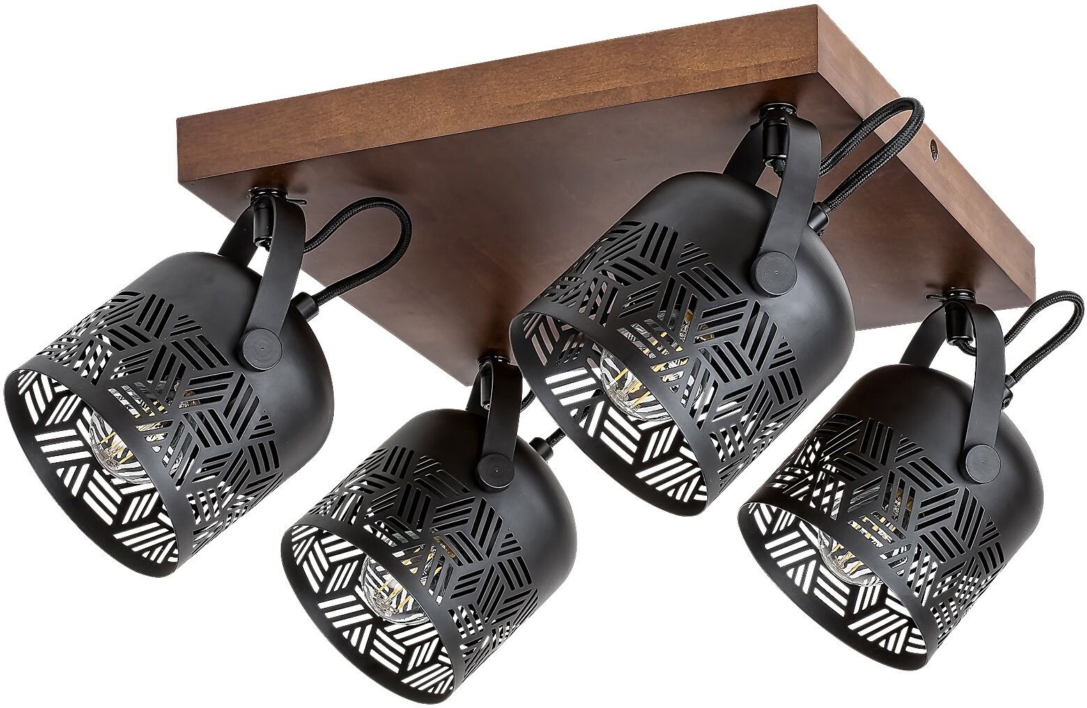 Rabalux Rotem Deckenlampe 4x40 W schwarz-holz 3299
