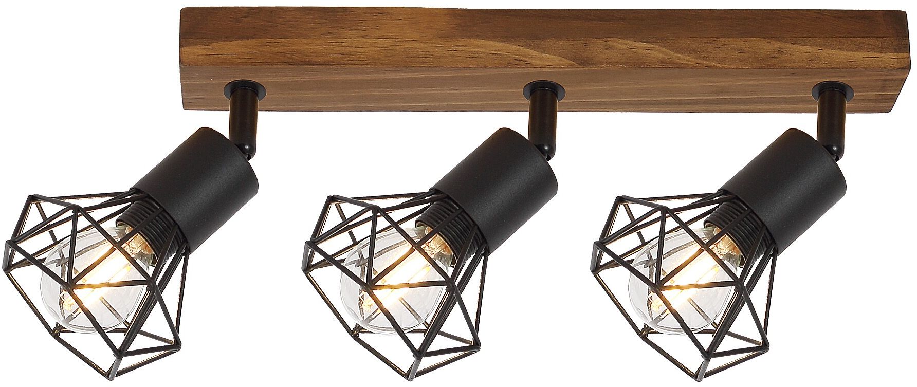 Rabalux Zeus Deckenlampe 3x40 W schwarz-holz 3139