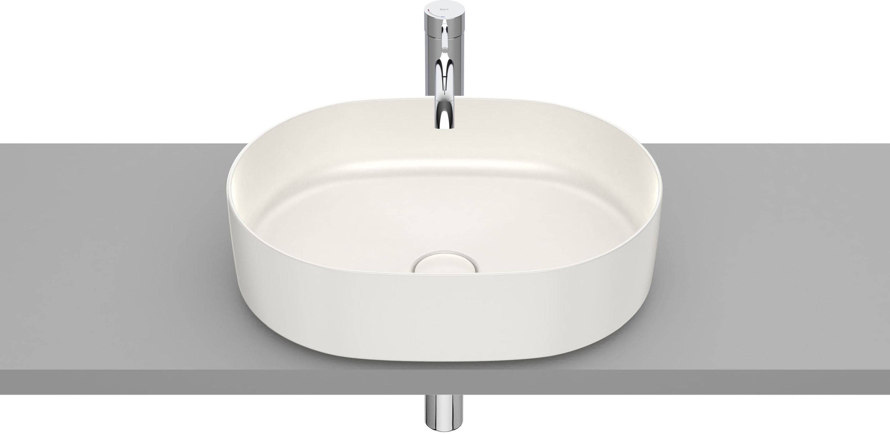 Roca Inspira Waschbecken 50x37 cm oval Aufsatzwaschbecken braun/beige A327520650