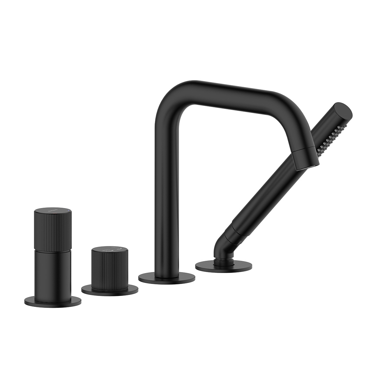 Oltens Hamnes Badewannen- und Duscharmatur awannenmontiert schwarze Matte 34202300