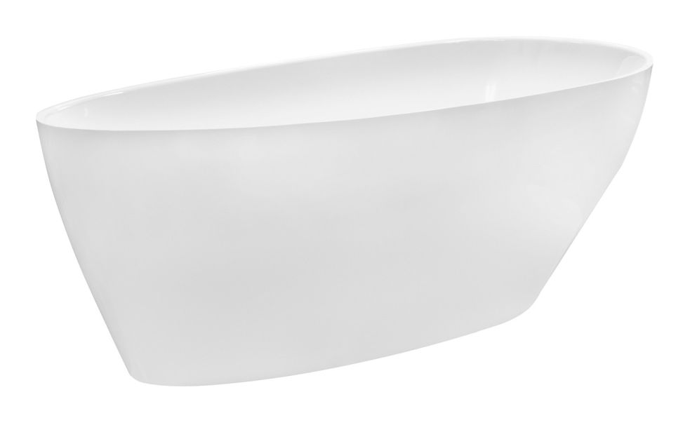 Besco Goya Freistehende Badewanne 160x70.5 cm oval weiß #WMD-160-GKG