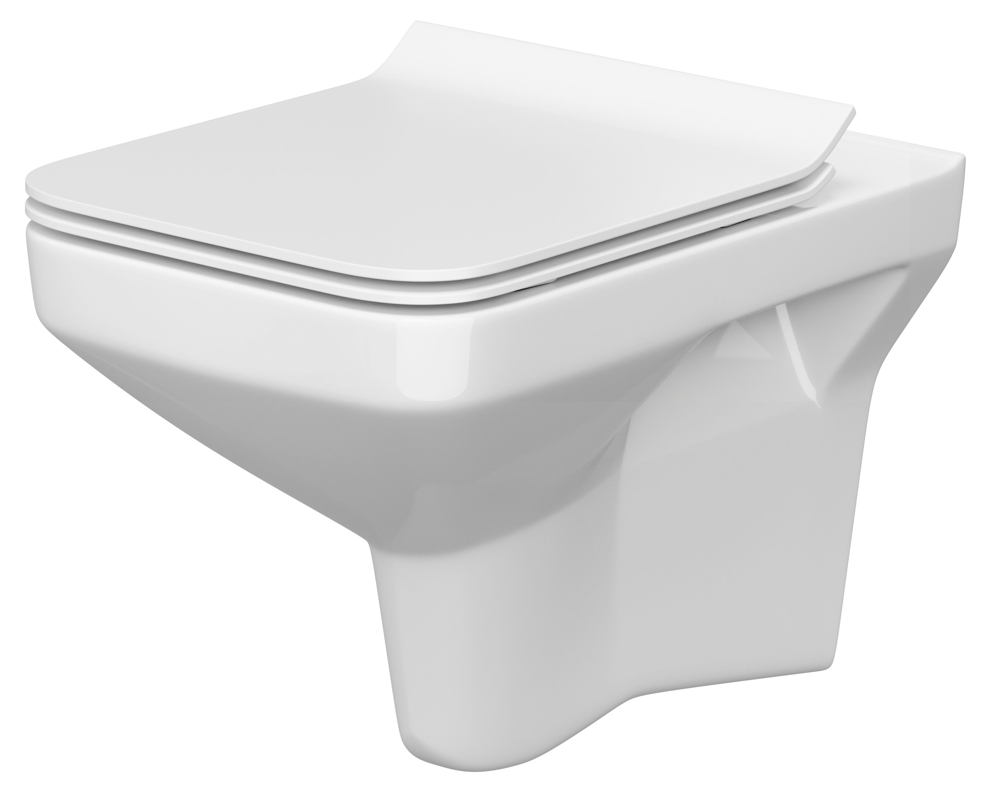 Cersanit Como WC-Becken mit Absenkautomatik-Sitz hängend Spülrandlos weiß K701-102-ECO