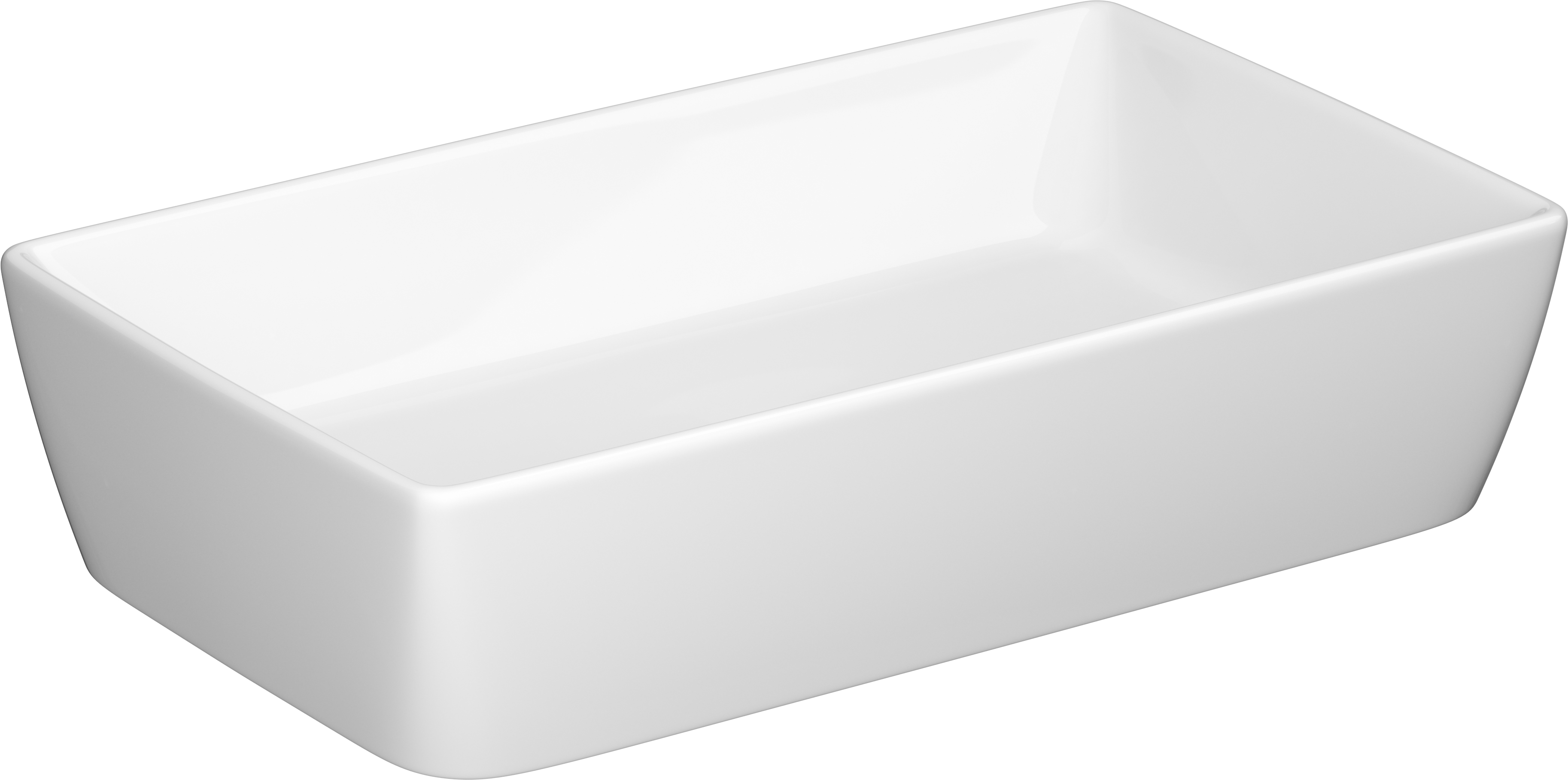 Cersanit City Waschbecken 60.5x36 cm rechteckig Aufsatzwaschbecken weiß K35-047-ECO