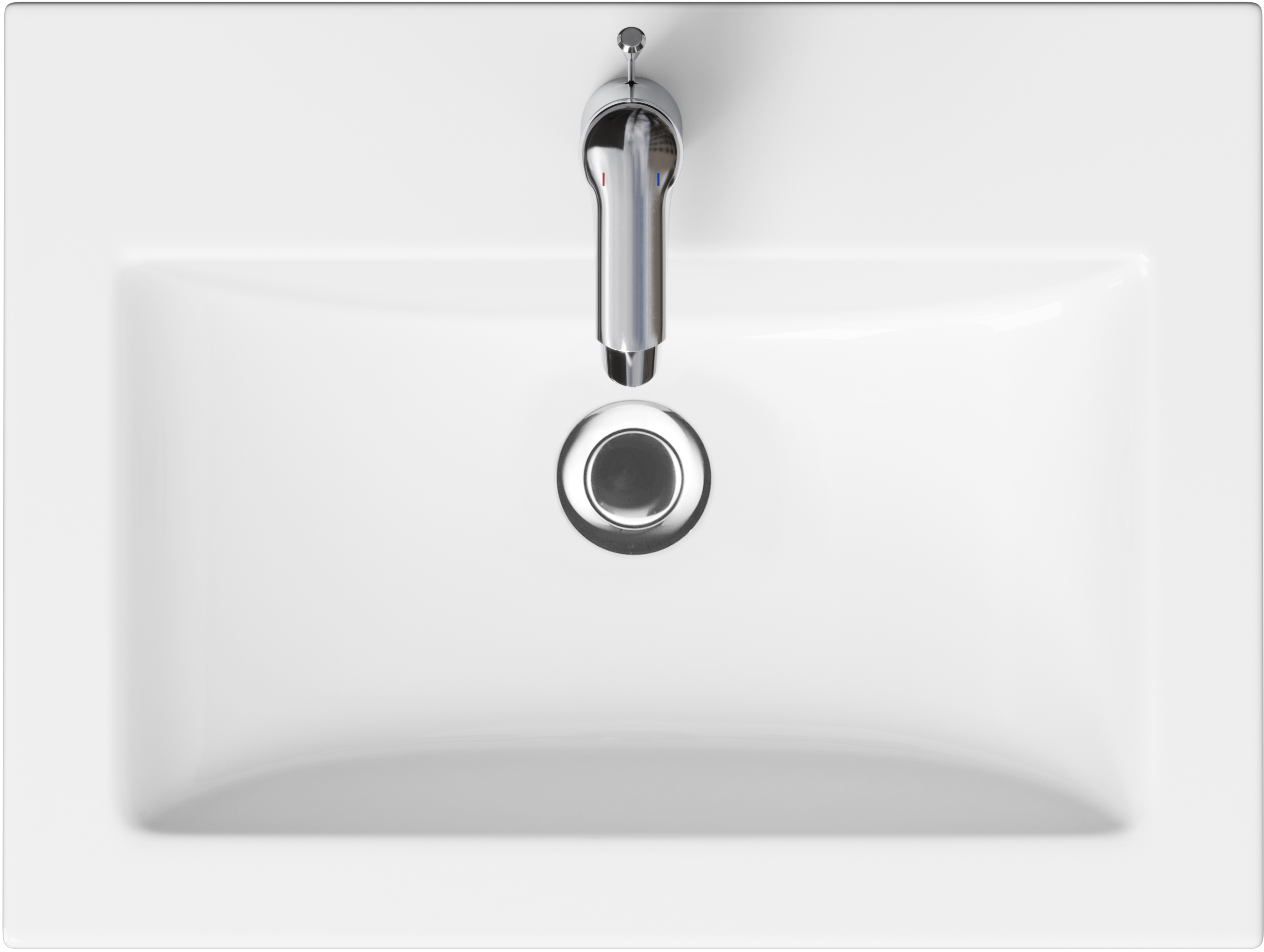 Cersanit Como Waschbecken 60x45 cm rechteckig Möbel weiß K32-003-ECO