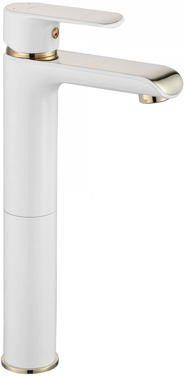 Rea Bloom waschbeckenhahn stehend weiß-gold REA-B9931
