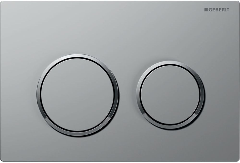 Geberit Omega20 Betätigungsplatte für Toilette glänzender Chrom-mattchrom 115.085.JQ.1
