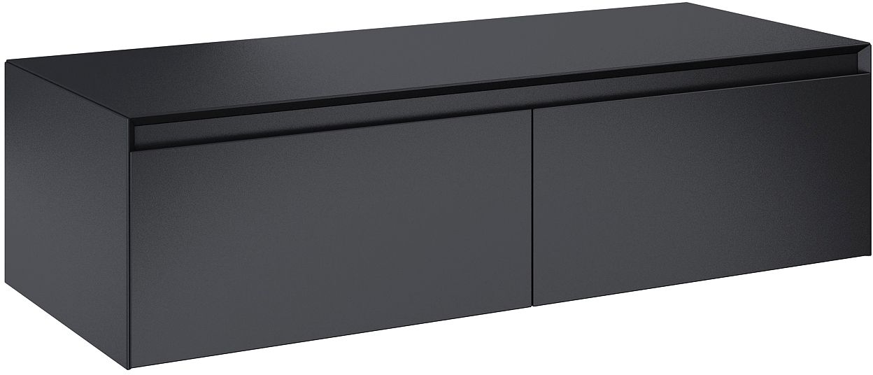 Elita Split Slim Schrank mit Arbeitsplatte 120x45.8x31.9 cm Seitenschrank hängend schwarz RE081204057160