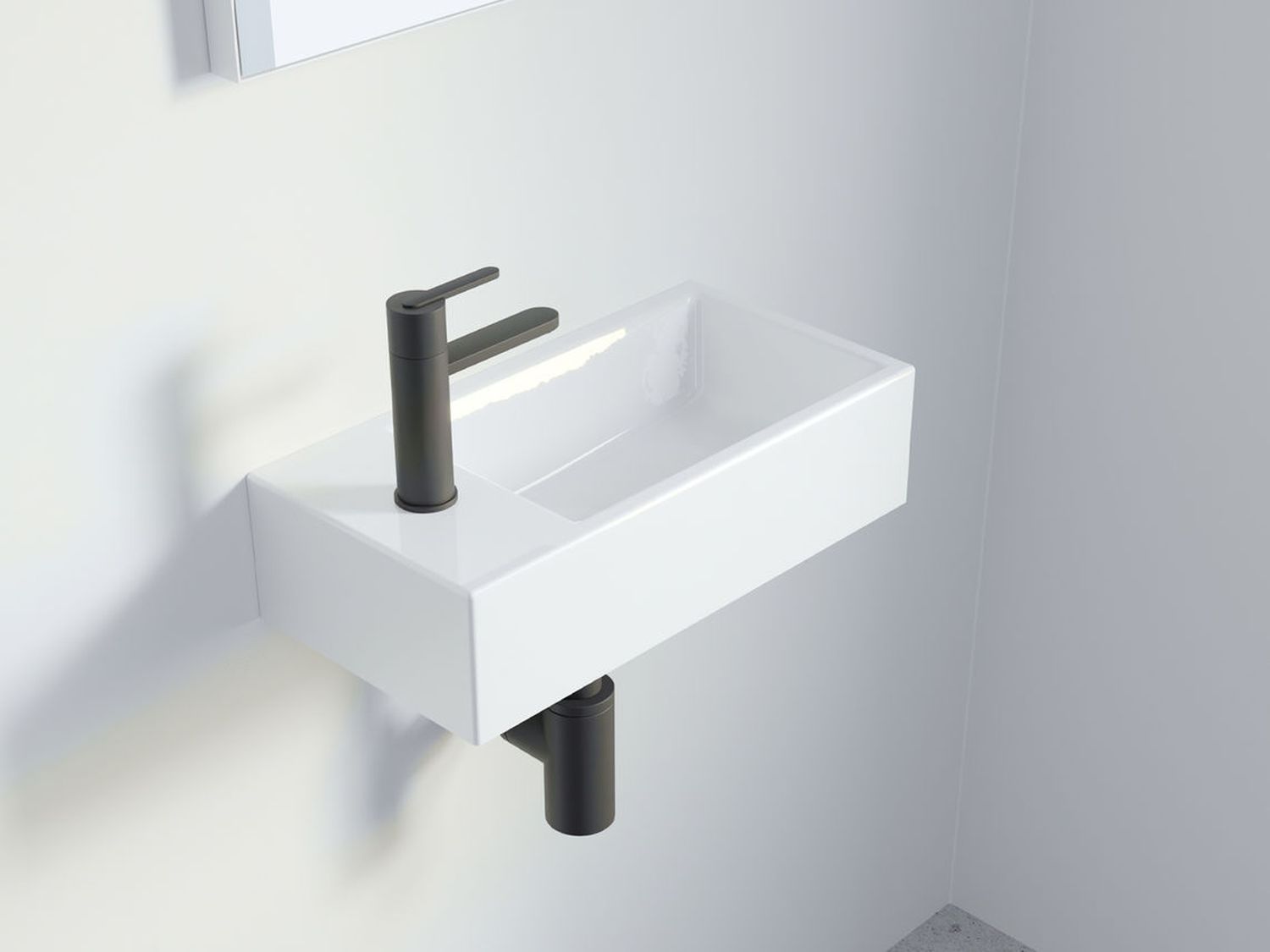 Riho Livit Tiny Wash Waschbecken 41x20 cm rechteckig Klassisch-Möbel weiß W012002005