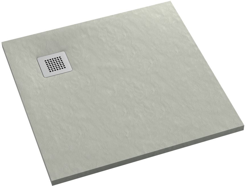 Schedpol Kalait Cement Stone Quadratische Duschwanne 80x80 cm zement 3.3100/CT/ST-M2