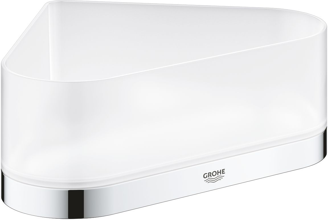 Grohe Selection Eckregal 20 cm weiß-chrom 41038000