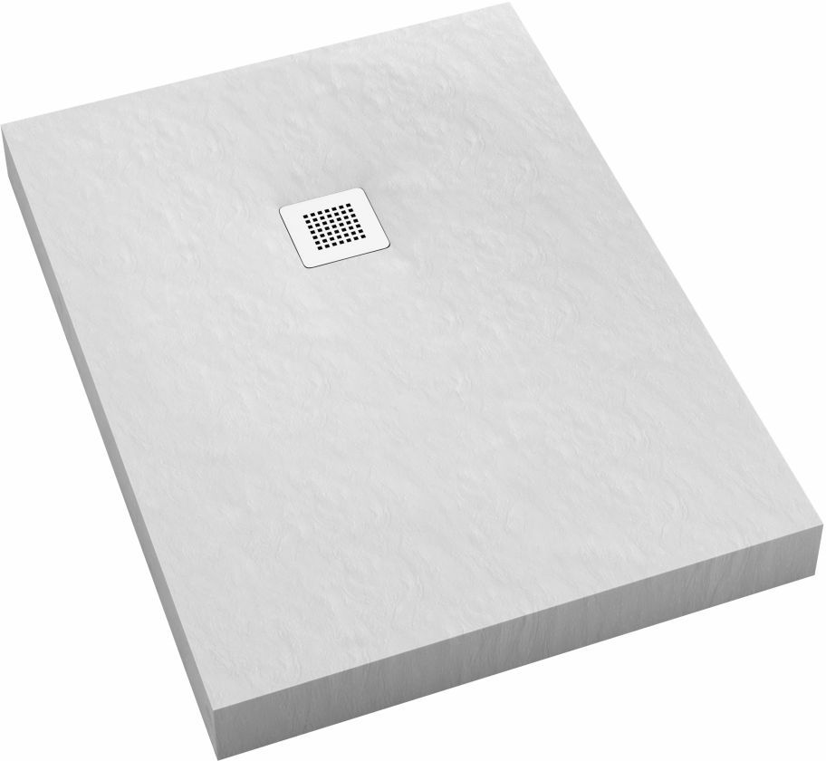 Schedpol New Horizons White Stone Rechteckige Duschwanne + Abdeckung 160x90 cm weiß 3.3321/B/ST-M2