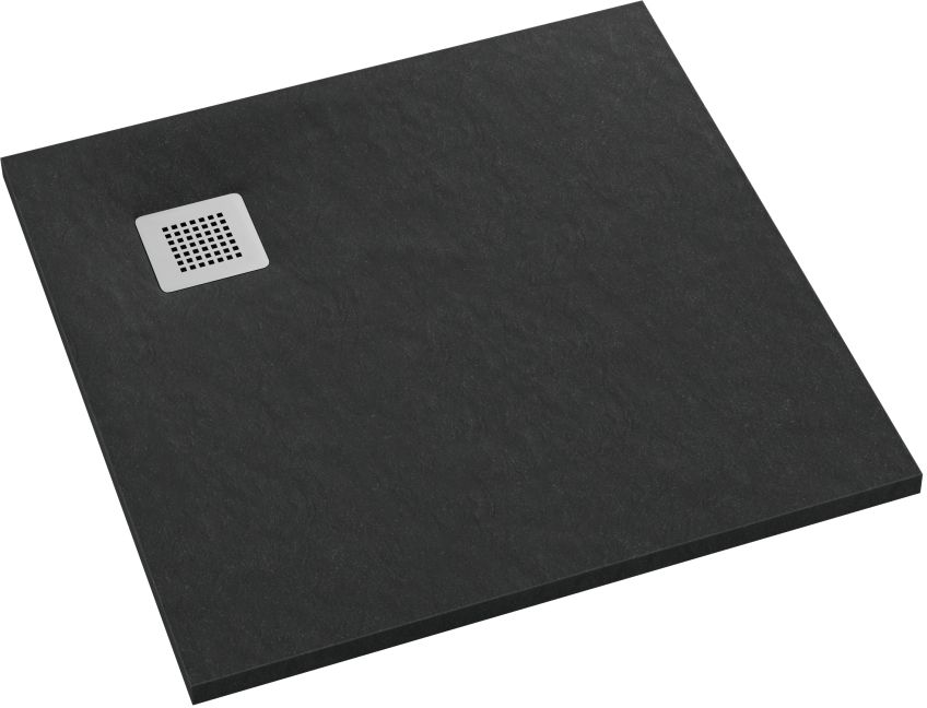 Schedpol Kalait Black Stone Quadratische Duschwanne 80x80 cm schwarz 3.3100/C/ST-M2