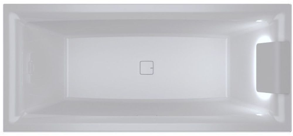 Riho Still Square LED Rechteckige Badewanne 180x80 cm weiß B099003005