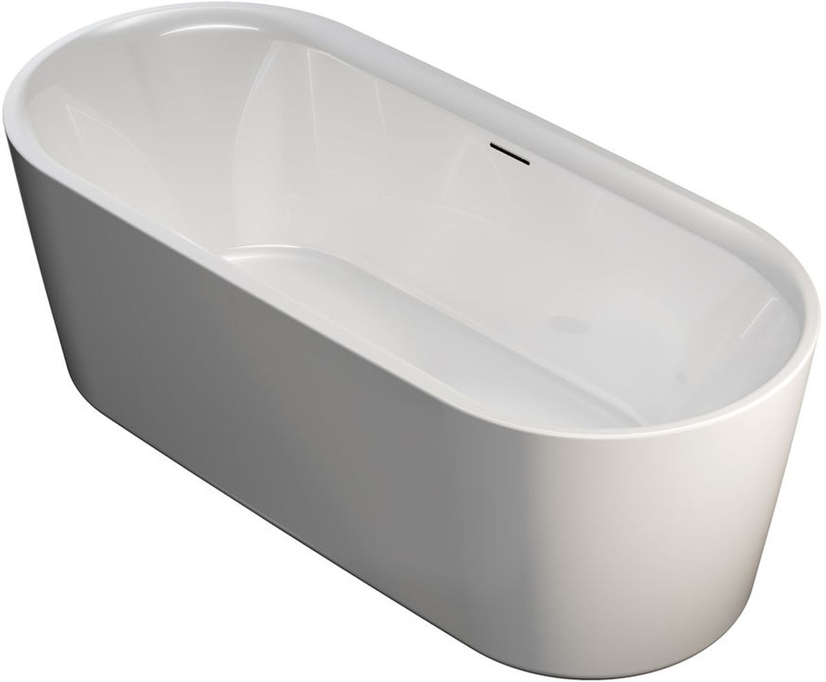 Riho Modesty Freistehende Badewanne 170x76 cm oval weiß B090001005