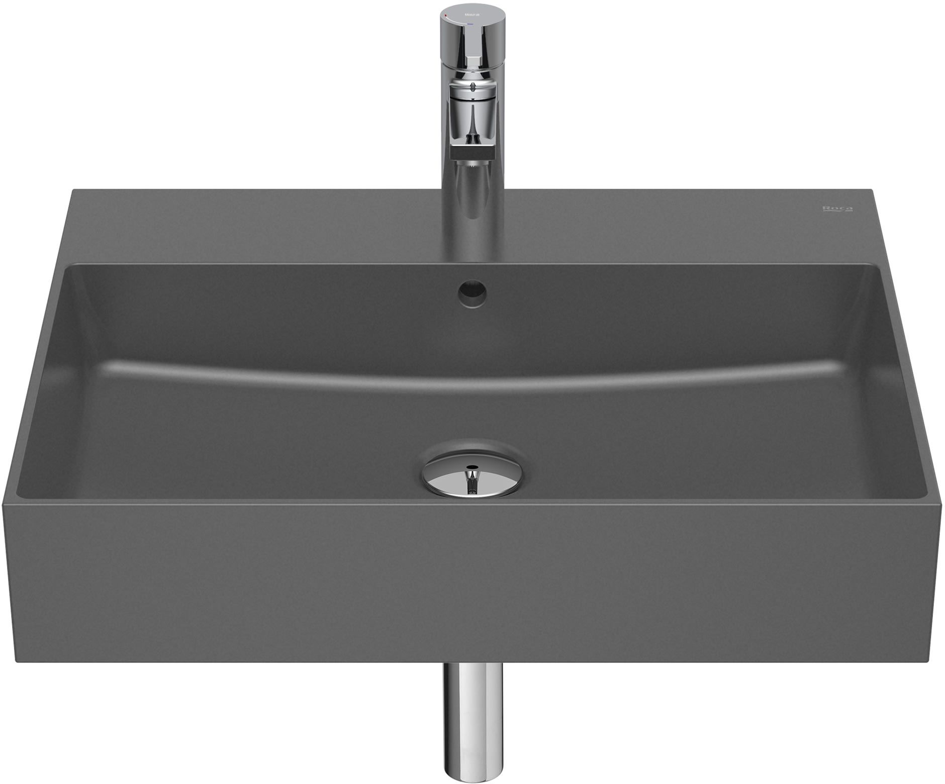 Roca Inspira Waschbecken 60x49 cm rechteckig Klassisch grauer Stein A32752C640