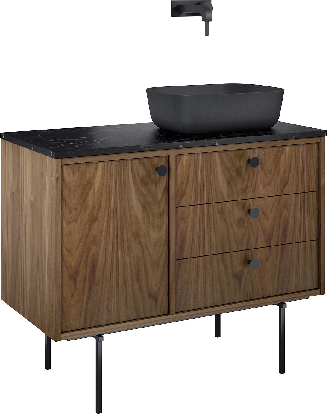 Elita Legacy Kabinett 100x45.6x54 cm Unterschrank hängend nuss RE01100109D480