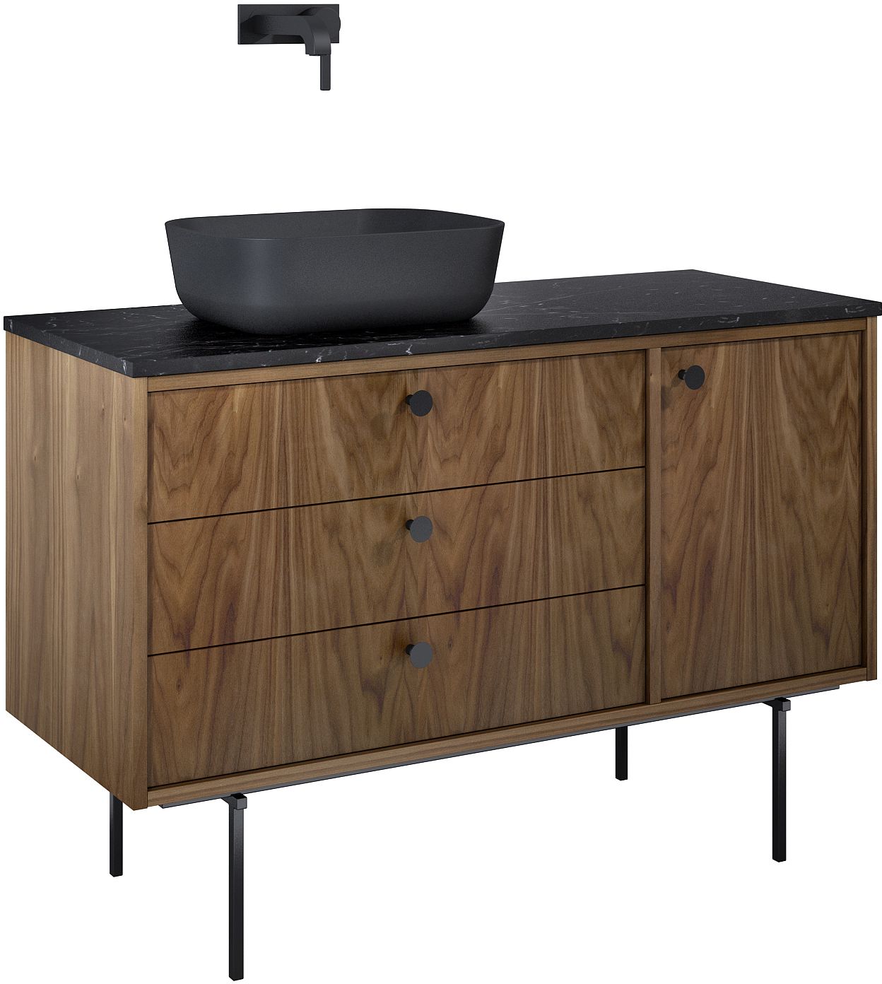 Elita Legacy Kabinett 120x45.6x54 cm Unterschrank hängend nuss RE01120009D480