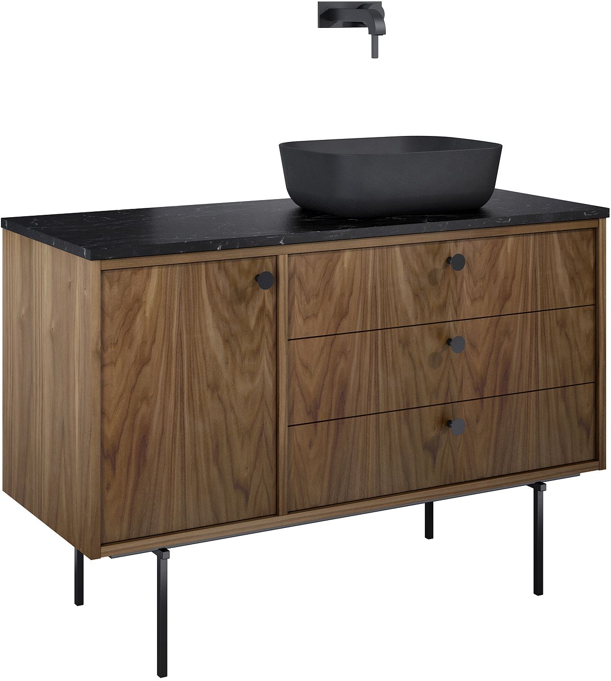 Elita Legacy Kabinett 120x45.6x54 cm Unterschrank hängend nuss RE01120109D480