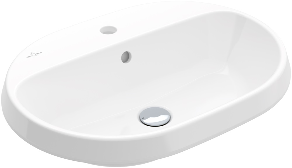 Villeroy & Boch Architectura Waschbecken 60x45 cm oval Einbauwaschbecken weiß 5A666001