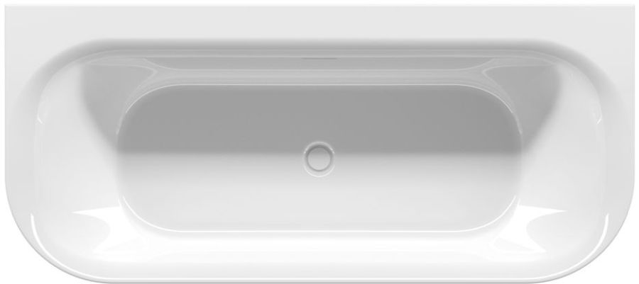 Riho Devotion Back2Wall Wandmontierte Badewanne 180x80 cm oval weiß B096001005