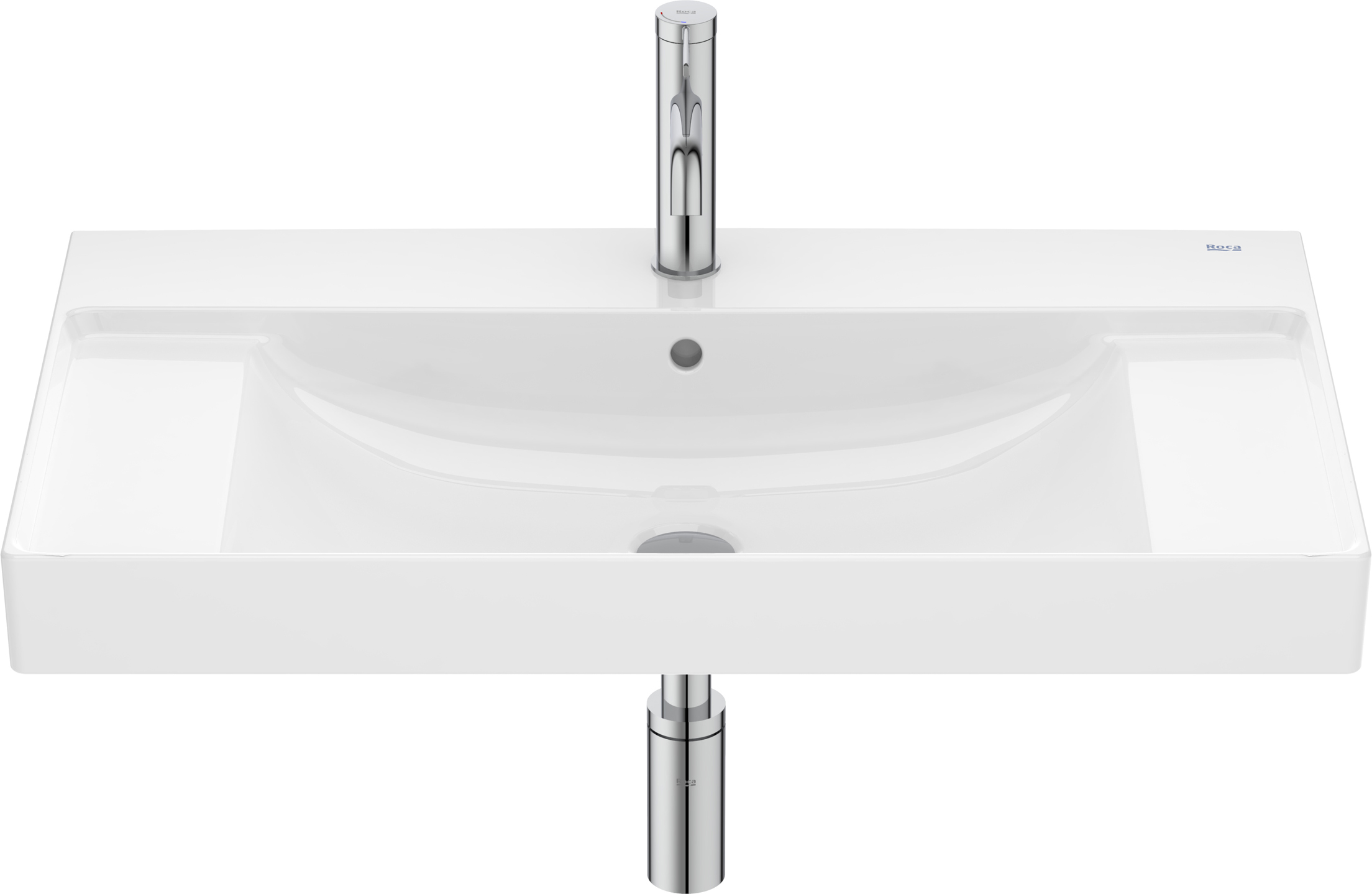 Roca Ona waschbecken 80x46 cm rechteckig klassisch weiß A32768H000