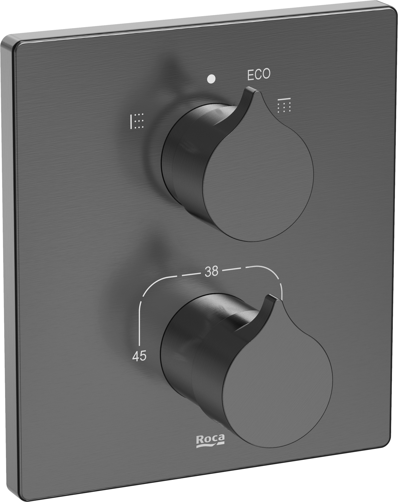 Roca Insignia Black Badewannen- und Duscharmatur Unterputz mit Thermostat schwarz A5A0C3ANM0