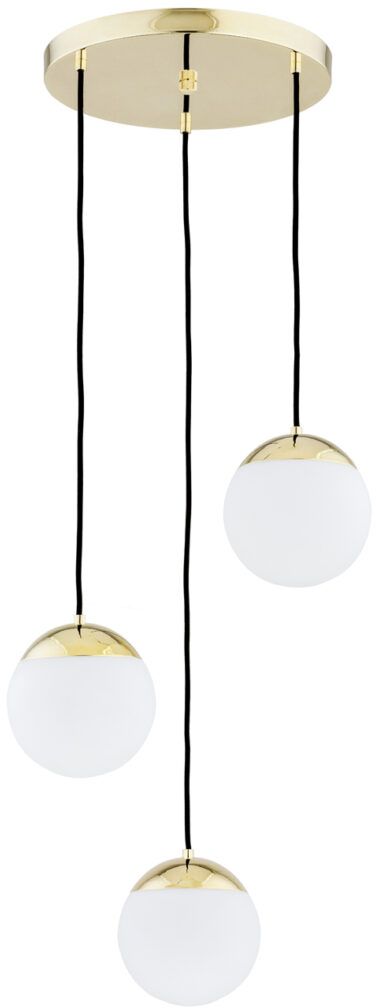 Argon Livia Pendelleuchte 3x15 W weiß-messing 1416