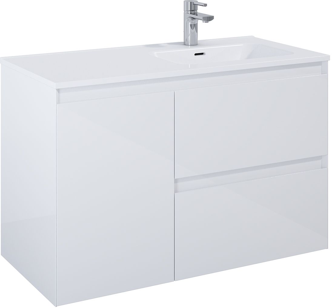 Elita Split Kabinett 100x45.8x63.5 cm Unterschrank hängend weiß RE011005058060