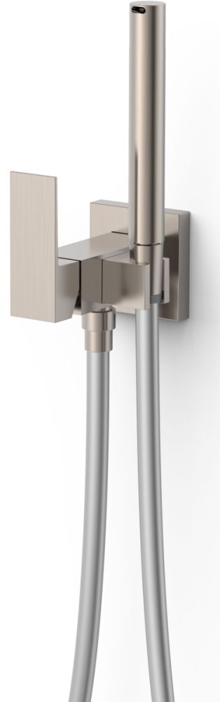 Tres Cuadro Exclusive Bidetarmatur mit Duschset Unterputz stahl 00612301AC