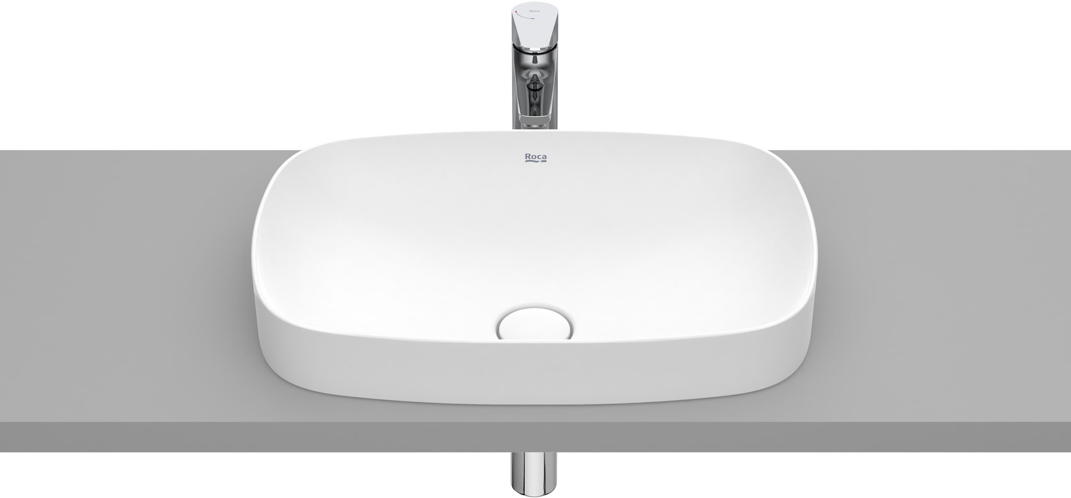 Roca Inspira Waschbecken 55x37 cm rechteckig Einbauwaschbecken weiß A327504620