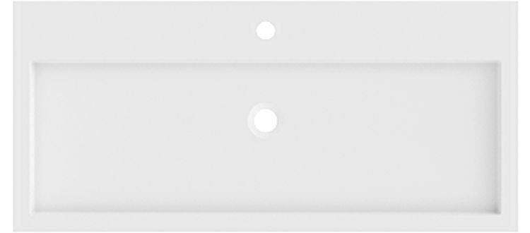 Riho Spring Vow Waschbecken 100.3x46.2 cm rechteckig Klassisch-Möbel weiß W004003105
