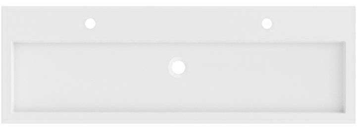 Riho Spring Vow Waschbecken 120.3x40.2 cm rechteckig Klassisch-Möbel weiß W004010105