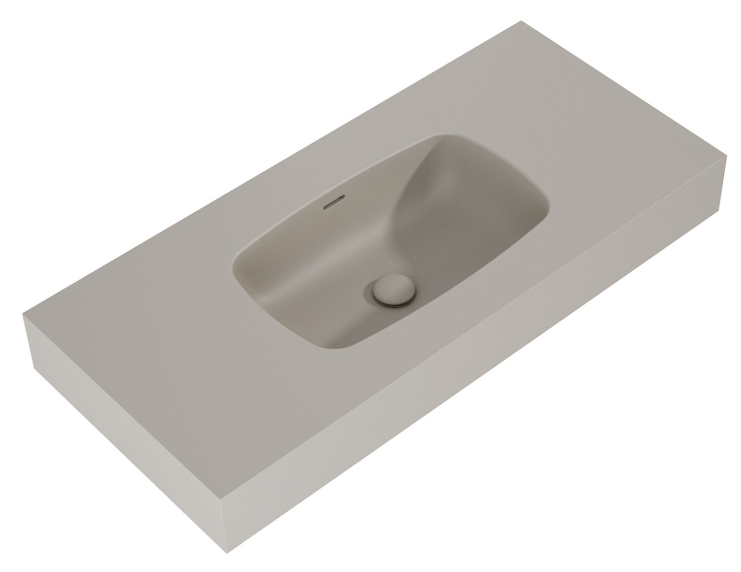 Elita Dimple Waschbecken 100.8x46 cm rechteckig Klassisch braun/beige RE041000027020