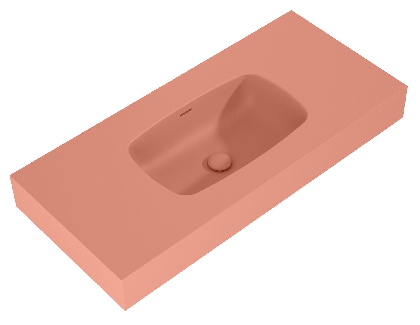 Elita Dimple Waschbecken 100.8x46 cm rechteckig Klassisch rosa RE041000026600